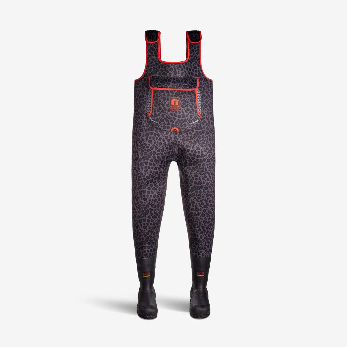 Retro Waders | Womens - Shadow Leopard/Red